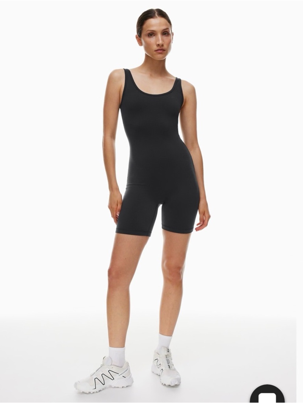 Aritzia Black Seamless Tank Romper